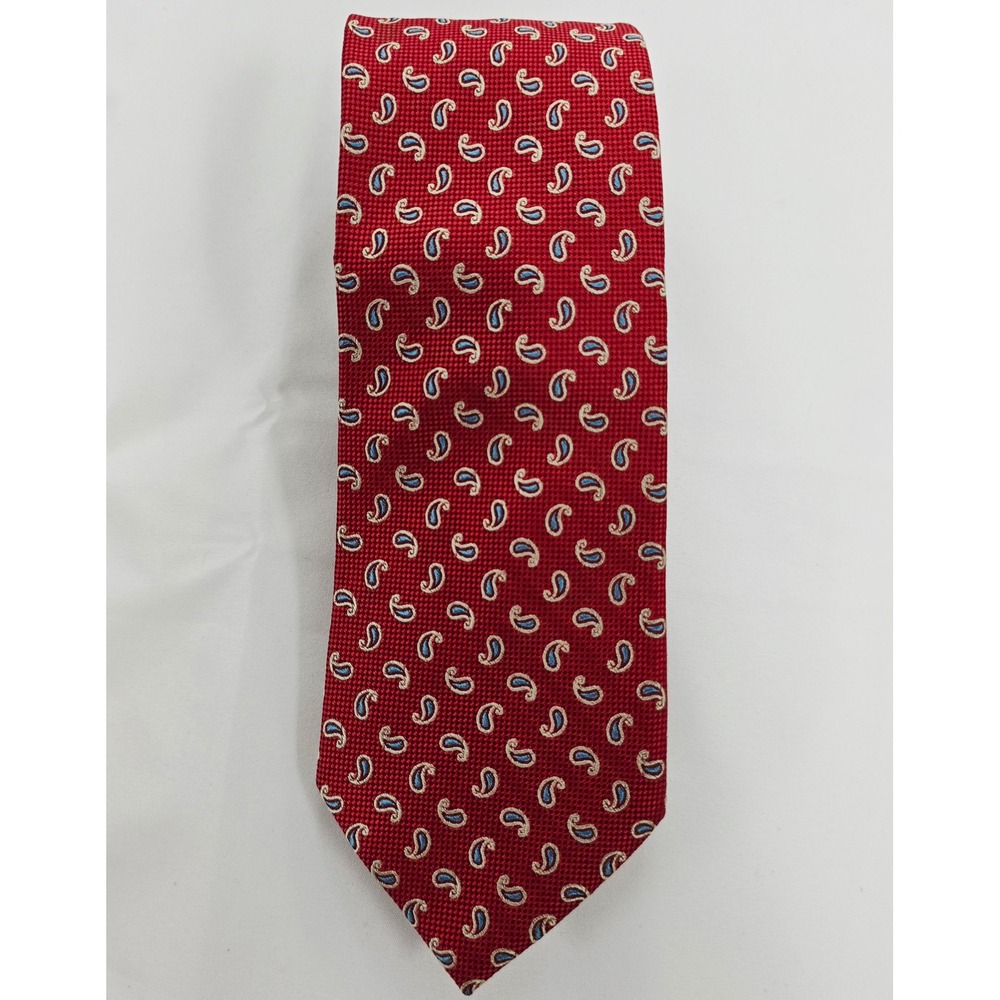 Cape Cod Neckwear Red Paisley‎ Silk Men's Tie Business Casual Formal